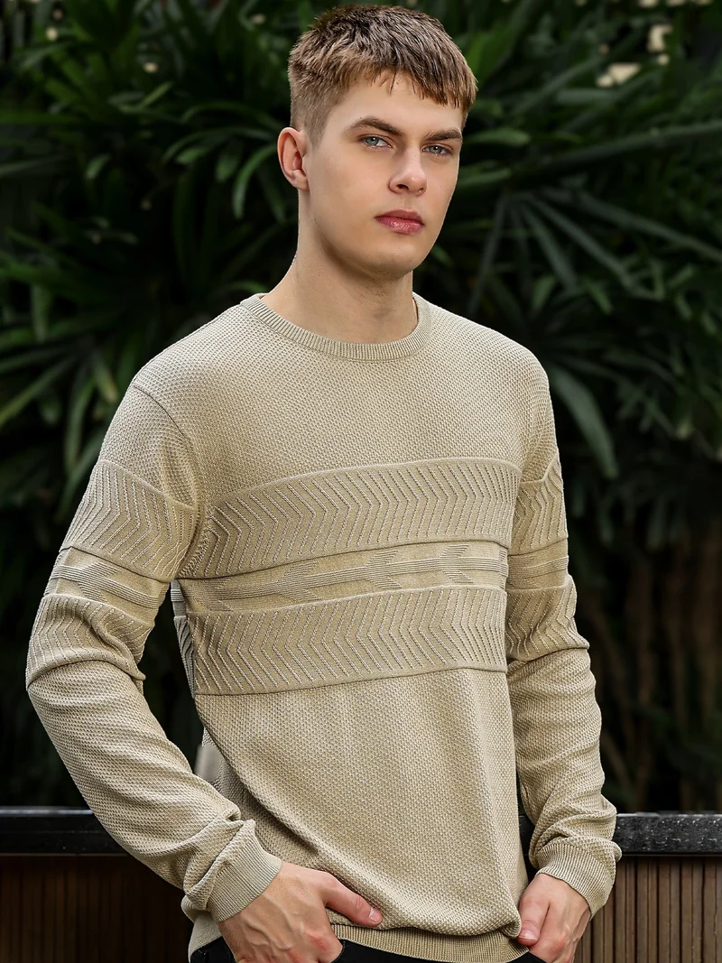 Maniac  Maniac Mens Printed M Round Neck Raglan Half Sleeve Brown and White Cotton Tshirt for Men | Best Price UAE